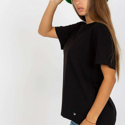Extended Back Round Neck Tee for Women with Short Sleeves - Très Elite