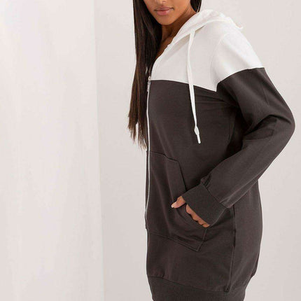 Extended Length Urban Cotton Zip Hoodie for Women - Très Elite