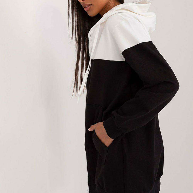 Extended Length Urban Cotton Zip Hoodie for Women