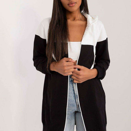 Extended Length Urban Cotton Zip Hoodie for Women