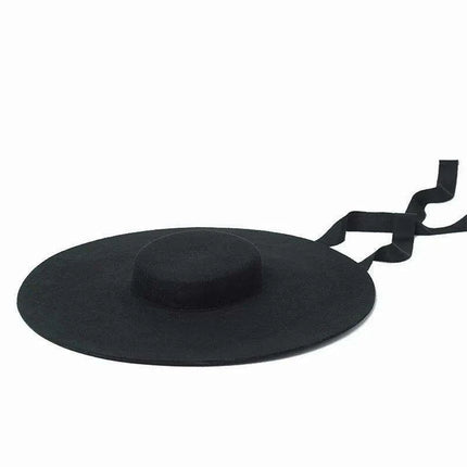 Extra Large Red Wool Fedora Hat with 15cm Brim - Stylish Flat Top - Très Elite
