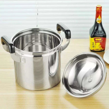 Extra-Large Stainless Steel Induction Cooking Pot for Family-Style Soups and Stews - Très Elite