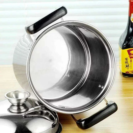 Extra-Large Stainless Steel Induction Cooking Pot for Family-Style Soups and Stews - Très Elite
