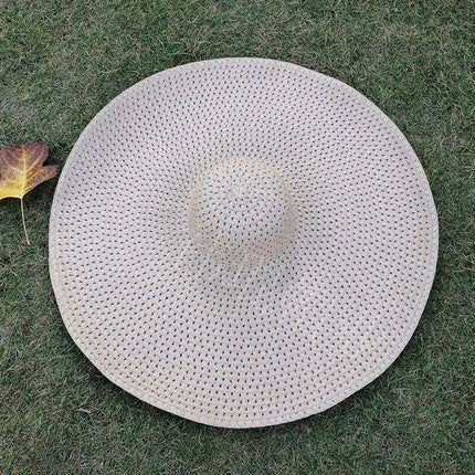 Extra-Wide 25cm Brim Floppy Straw Sun Hat for Women - UV Protection, Travel-Friendly Summer Essential - Wholesale Options Available - Très Elite