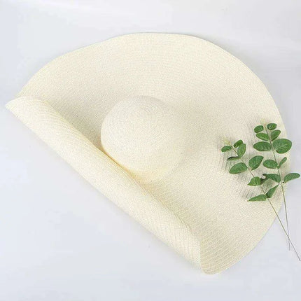 Extra-Wide 25cm Brim Floppy Straw Sun Hat for Women - UV Protection, Travel-Friendly Summer Essential - Wholesale Options Available - Très Elite