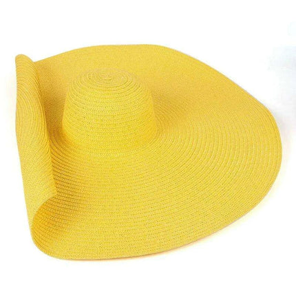 Extra-Wide 25cm Brim Floppy Straw Sun Hat for Women - UV Protection, Travel-Friendly Summer Essential - Wholesale Options Available - Très Elite
