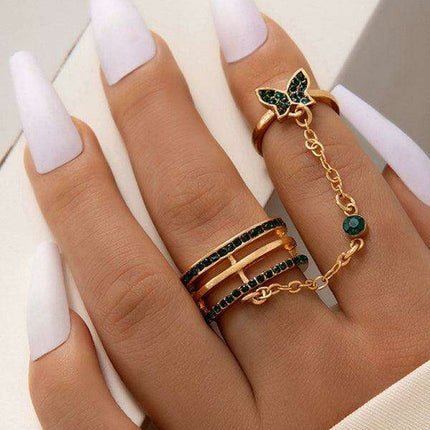 Extravagant Chain Ring - Bold Alloy Fashion Statement Piece - Très Elite