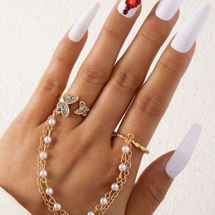 Extravagant Chain Ring - Bold Alloy Fashion Statement Piece - Très Elite