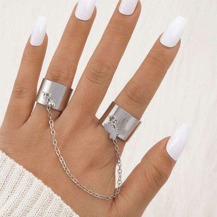 Extravagant Chain Ring - Bold Alloy Fashion Statement Piece - Très Elite