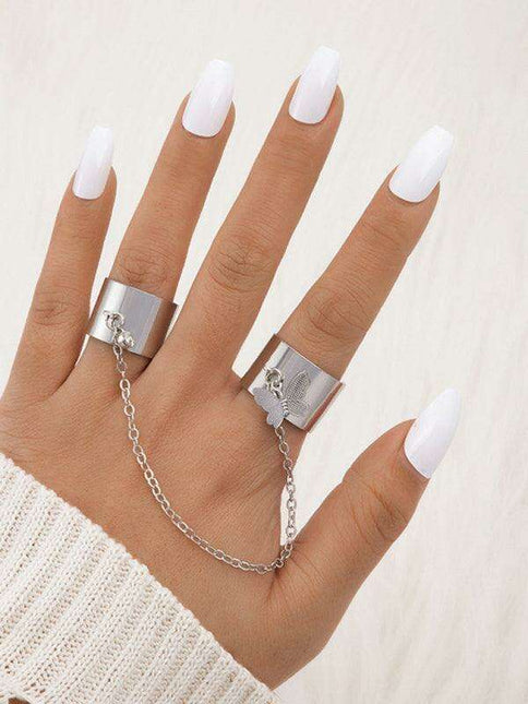 Extravagant Chain Ring - Bold Alloy Fashion Statement Piece