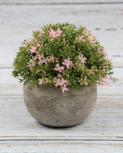 Serene Green Faux Bonsai Plant for Elegant Desk Decoration