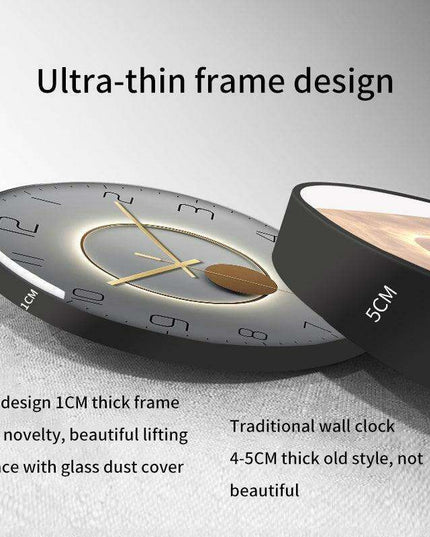 Sophisticated 12-Inch Silent Wall Clock with Curved Glass and Wooden Backing for Timeless Elegance