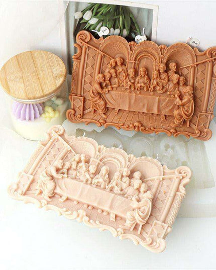 Exquisite Last Supper Candle Silicone Mold Set for Artistic Creations