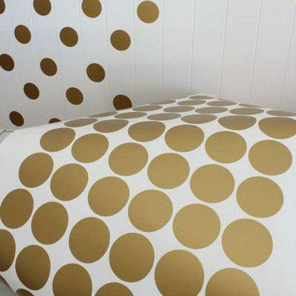 Golden Magic Dot Wall Decals: Chic Home Decor for Kids and Interior Styling