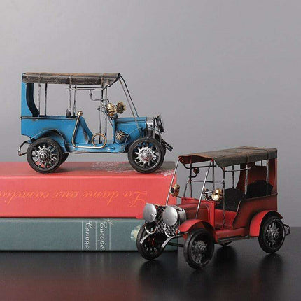 Handcrafted Vintage Iron Classic Car Model - Nostalgic Decor by Candy Tuesday