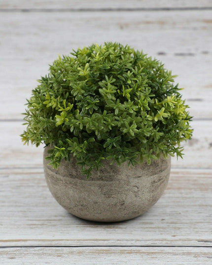 Serene Green Faux Bonsai Plant for Elegant Desk Decoration