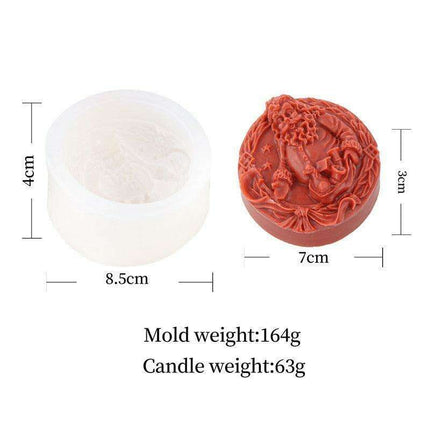 Elegant Holiday Candle Making Set: Santa Bell & Christmas Tree Molds
