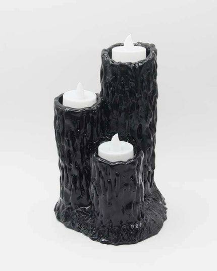 Gothic Candle Holder with Melting Effect - Spooky Decor for Halloween and Unique Gift