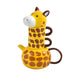 Whimsical Giraffe Cartoon Ceramic Mug Set