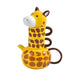 Whimsical Giraffe Cartoon Coffee Cup Collection