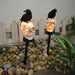 Ethereal Halloween Solar Garden Lights Featuring Skull Crow Designs