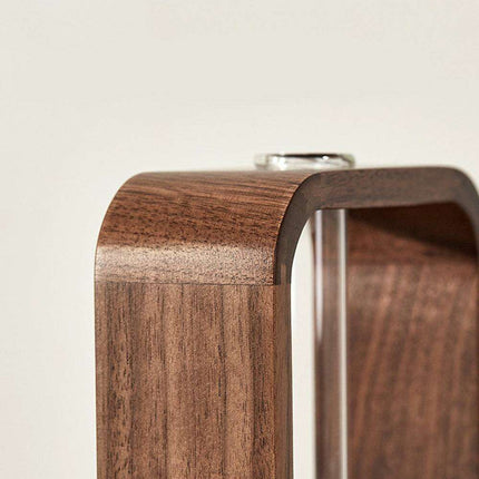Elegant Black Walnut Hydroponic Planter: Handcrafted Artistry for Your Plant Collection