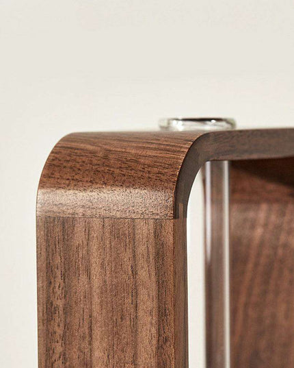 Elegant Black Walnut Hydroponic Planter: Handcrafted Artistry for Your Plant Collection