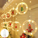 Santa Claus LED Curtain Light Set for a Cozy Christmas Vibe