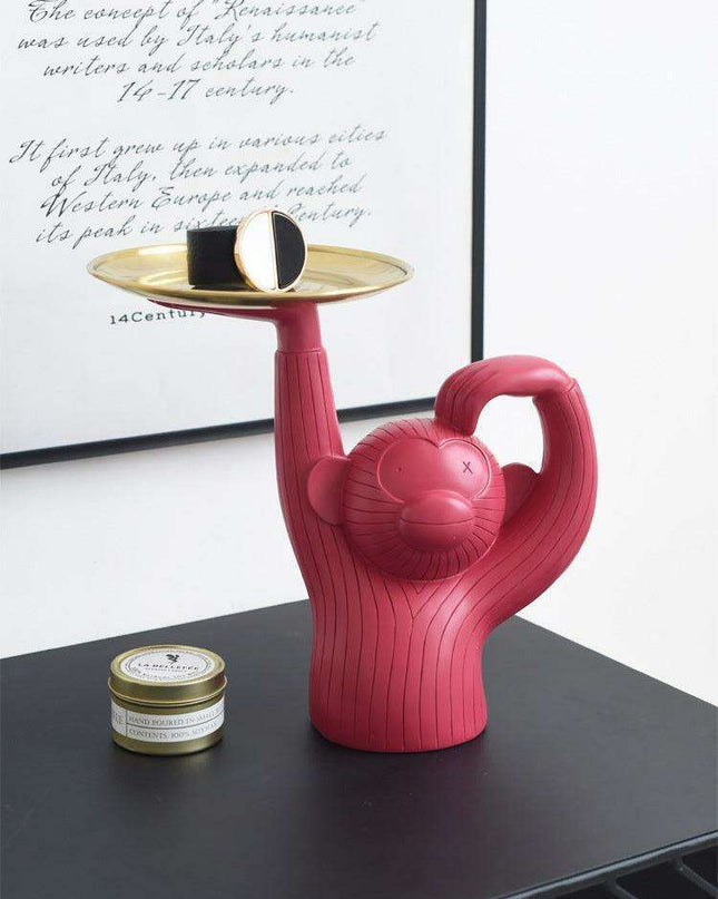 Artistic Monkey Tray - Stylish Key Organizer and Home Decor Piece