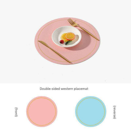 Elegant Circular PVC Leather Dining Placemats for a Luxurious Table Setting