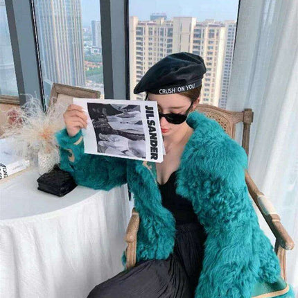 Frosty Luxe Women's Winter Coat: Exclusive Lalambswool Collection