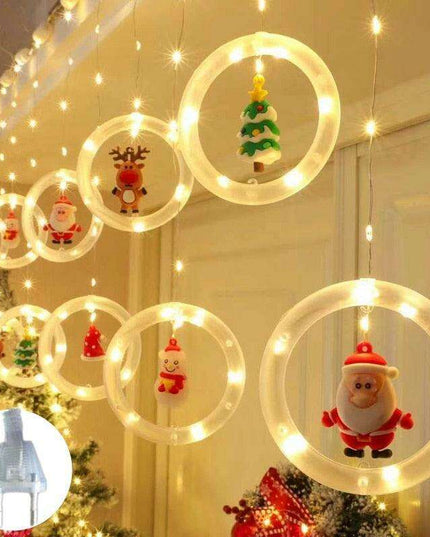 Whimsical Santa Claus LED Curtain Lights for Enchanting Holiday Cheer
