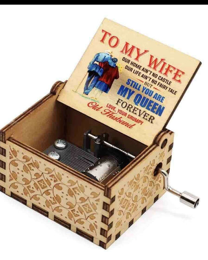 Charming Antique-Inspired Wooden Music Box - A Melody of Timeless Beauty