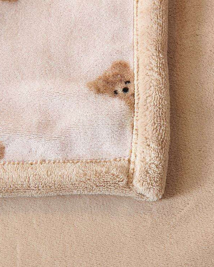Adorable Cartoon Fleece Baby Blanket: Double-Layered Winter Warmth Must-Have