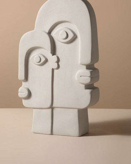 Abstract Beauty: Handcrafted Porcelain Vase with Geometric Charm