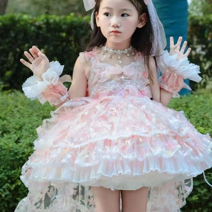 Fairy Tale Pink Lace Floral Dress for Baby Girls - Très Elite