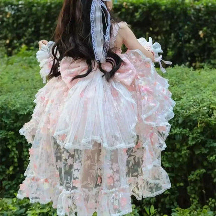 Fairy Tale Pink Lace Floral Dress for Baby Girls - Très Elite