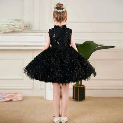 Fairy Tale Sequin and Feather Princess Dress for Girls - Très Elite