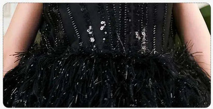 Fairy Tale Sequin and Feather Princess Dress for Girls - Très Elite