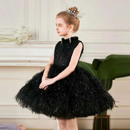 Fairy Tale Sequin and Feather Princess Dress for Girls - Très Elite