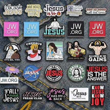 Faith-Inspired Jesus Enamel Pin Collection - Stylish Brooches for Spiritual Expression on Jackets and Backpacks - Très Elite