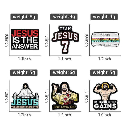 Faith-Inspired Jesus Enamel Pin Collection - Stylish Brooches for Spiritual Expression on Jackets and Backpacks - Très Elite