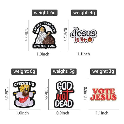 Faith-Inspired Jesus Enamel Pin Collection - Stylish Brooches for Spiritual Expression on Jackets and Backpacks - Très Elite