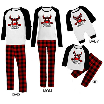 Family Christmas Pajamas Matching Sets Christmas Sleepwear Parent-Child Pjs Outfit For Christmas Holiday Xmas Party - Très Elite