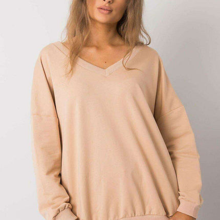 Fancy Cutout Cotton Sweater with Deep Front and Back V-Neck - Très Elite