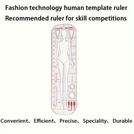 Fashion Design Acrylic Human Figure Template Ruler for Creative Illustrators - Très Elite