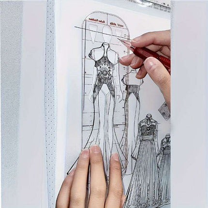 Fashion Design Acrylic Human Figure Template Ruler for Creative Illustrators - Très Elite