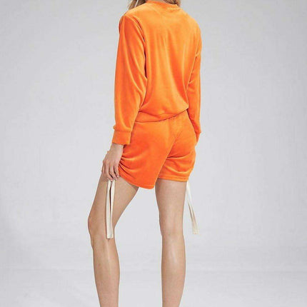 Fashionable Short Velour Sweatshirt with Stretchy Spandex Blend - Très Elite