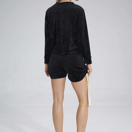 Fashionable Short Velour Sweatshirt with Stretchy Spandex Blend - Très Elite