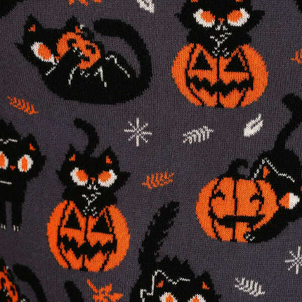 Fashionable Women's Jacquard Sweater Halloween Loose Round Neck Pullover Women's Sweater - Très Elite